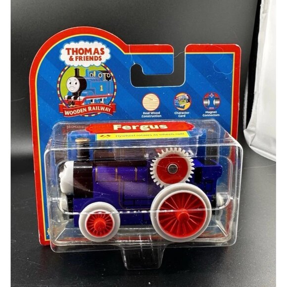 NWT Fergus Thomas Wooden Railway Train NOS Learning Curve Traction Engine 2005 - Picture 1 of 16